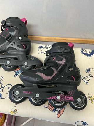 Patines en línea con protecciones y bolsa