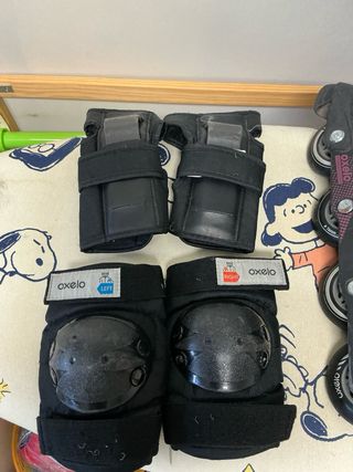 Patines en línea con protecciones y bolsa