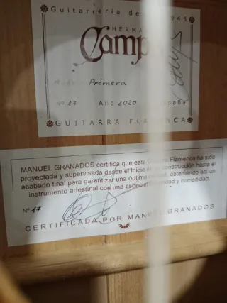 Guitarra Flamenca Hnos. Camps Primera