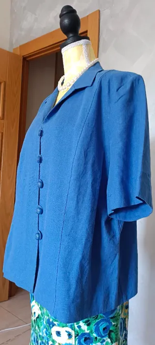Traje Lino Azul Talla 52