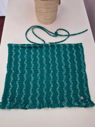 Top Fruncido Verde Brownie