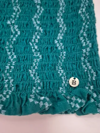 Top Fruncido Verde Brownie