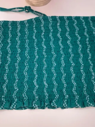 Top Fruncido Verde Brownie