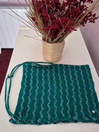 Top Fruncido Verde Brownie