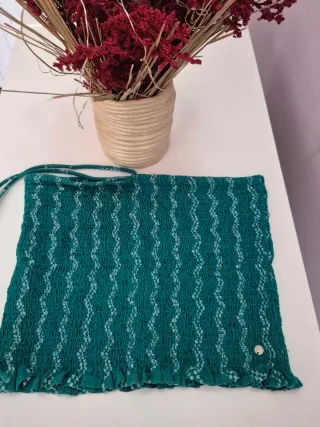 Top Fruncido Verde Brownie