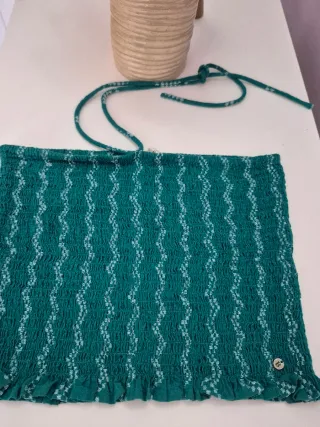 Top Fruncido Verde Brownie