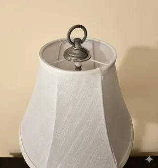 Lampada da Tavolo Vintage Argento Sbiadito