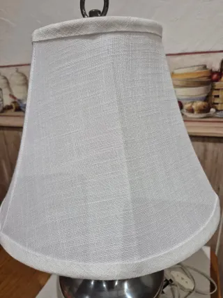 Lampada da Tavolo Vintage Argento Sbiadito