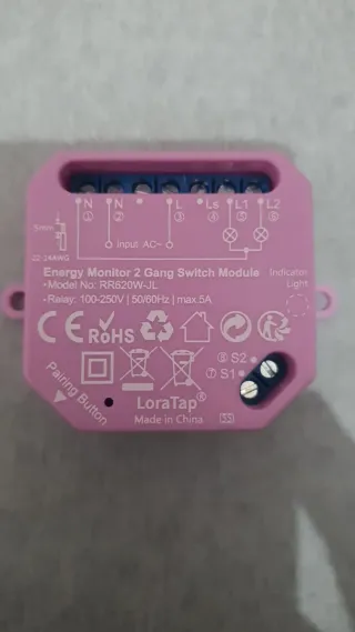 LoraTap Módulo Interruptor Wi-Fi 2 Canales