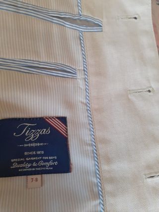 Traje comunión/arras niño beige