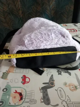 Mochila peluche lavanda