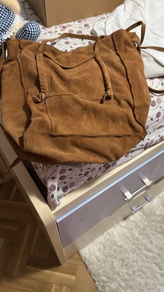 Bolso de ante marrón