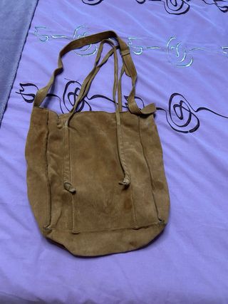 Bolso de ante marrón
