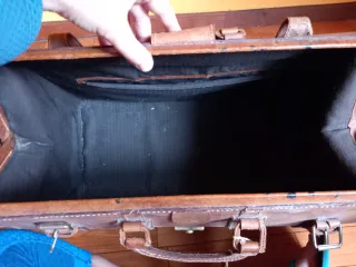 Bolso de viaje de cuero marrón