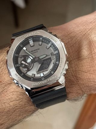 Casio G-Shock GM-2100-1A Plata y Negro