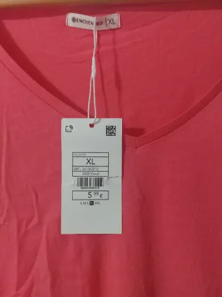 Camiseta básica rosa Encuentro