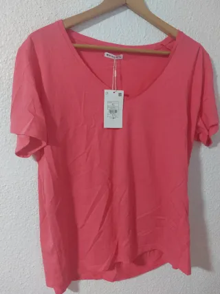 Camiseta básica rosa Encuentro