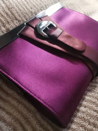 Bolso de fiesta tipo clutch satinado