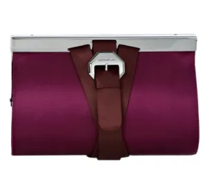 Bolso de fiesta tipo clutch satinado