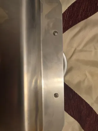 Bandeja de acero inoxidable con asas