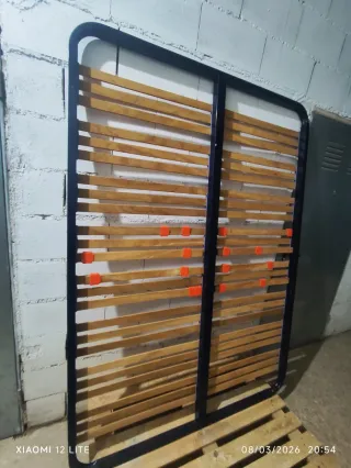 Somier 135cm Metal y Madera