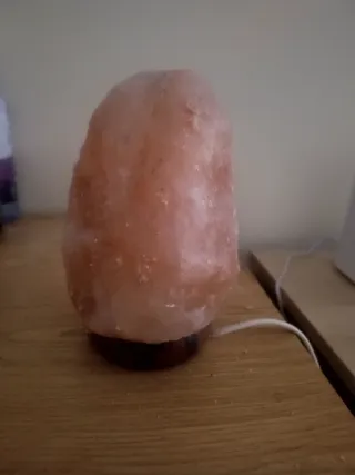 Lámpara de sal natural piedra naranja