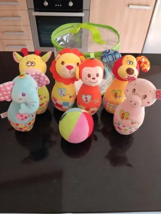 Juego Bolos Peluche Animales Bebé