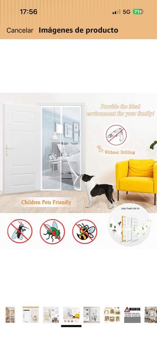 Mosquitera blanca 70x200
