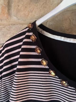 Maglia Krizia donna righe con perle