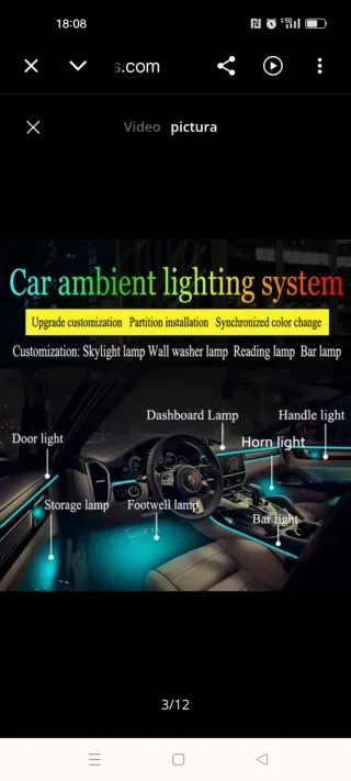 Kit 6 en 1 Luces LED Interior Coche