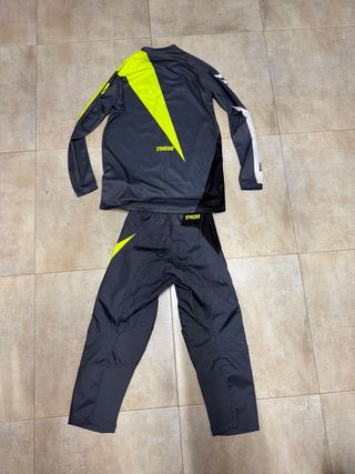 Conjunto Motocross Thor Gris y Amarillo