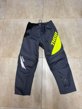 Conjunto Motocross Thor Gris y Amarillo
