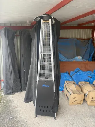 Estufa de gas exterior. Bombonas