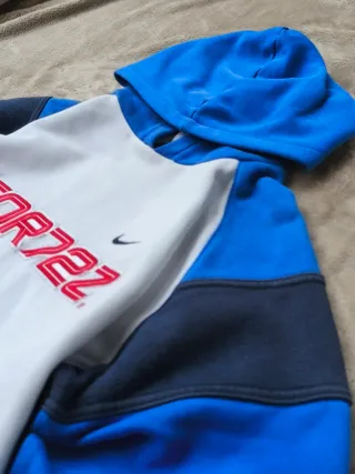 Sudadera Vintage Nike Y2K  Azul Blanco COR72Z