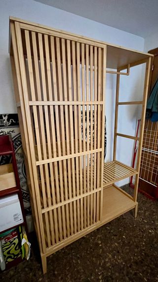 Armario Abierto Ikea Nordkisa Bambú