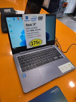 Portátil Asus 14 Intel N4000 SSD 128GB
