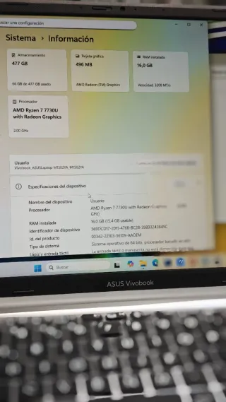 Portátil Asus Vivobook M1502Y