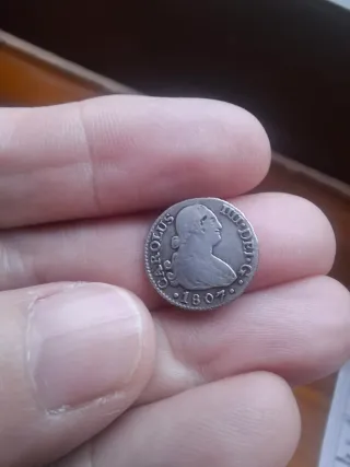 1/2 real 1807. Carlos IV