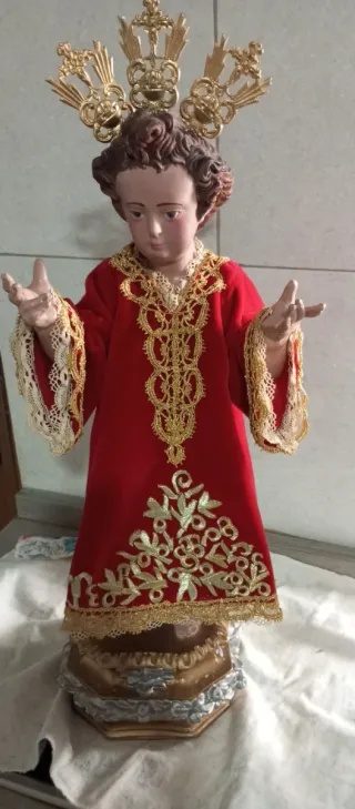 Traje Niño Jesús Dorado y Blanco