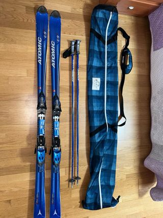 Esquís Atomic C9 + Bastones + Funda