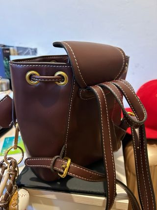 Mochila Parfois Marrón Cuero