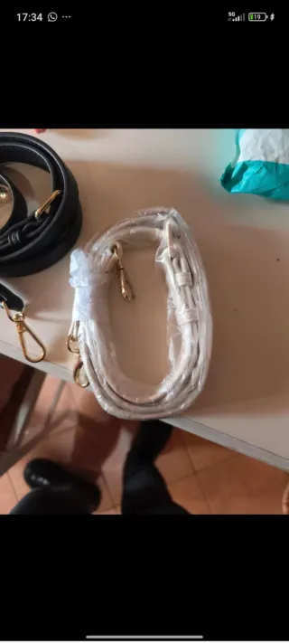 Cinturini per borse Valentino beige/nero