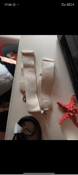 Cinturini per borse Valentino beige/nero