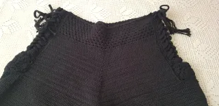 Shorts crochet negro talla M