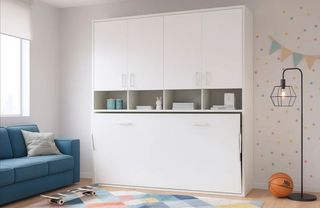 CAMA ABATIBLE CON ARMARIO INCORPORADO.