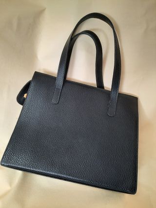 Bolso vintage piel negro El Corte Inglés
