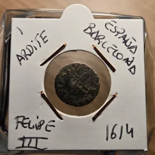 Moneda Medieval Barcelona Felipe IV Siglo XVII