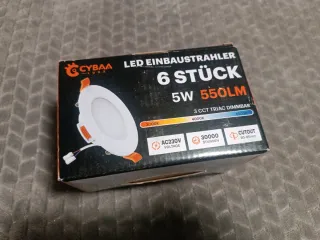 6 Focos LED Empotrables Cybaa 5W 550LM