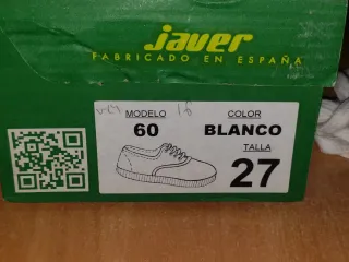 Zapatillas Javer Blancas Talla 27