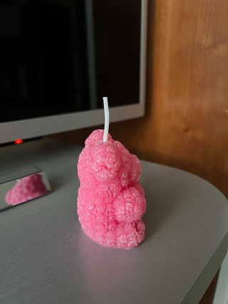 Candela Orsetto Rosa con Cuore